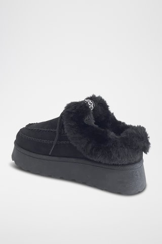 Gevoerde Platform Mocassins - Zwart