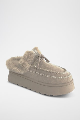 Gevoerde Platform Mocassins - Kaki