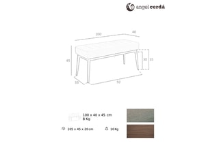 Banc en pin - Hauteur d'assise 45 cm