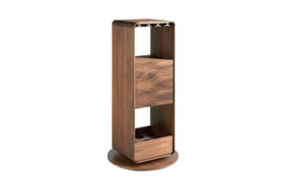 Meuble de bar pivotant - Imitation noyer