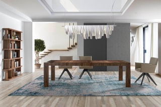 Table à manger extensible en noyer - 160 à 260 cm