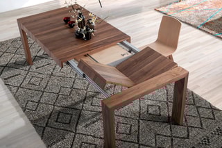 Table à manger extensible en noyer - 160 à 260 cm