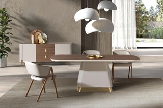 Table à manger en bois de noyer - 200 x 95 x 76 cm