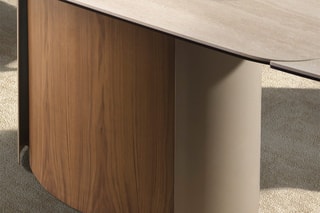Table à manger extensible en marbre - 180 x 100 x 76 cm