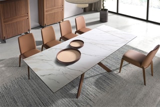 Table à manger extensible - Naturel et imitation bois