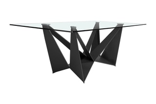 Table à manger Noir et transparent
