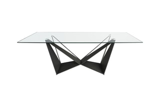 Table à manger Noir et transparent