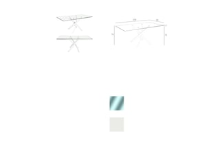Table à manger - Transparent et blanc