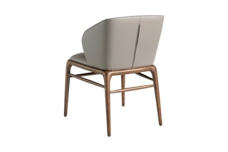 Chaise - Gris et imitation noyer