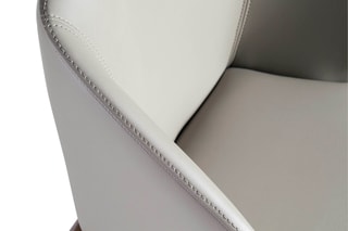 Chaise - Gris et imitation noyer