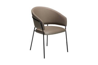 2 chaises Taupe et noir