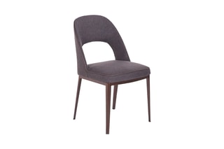 2 chaises Gris foncé et marron
