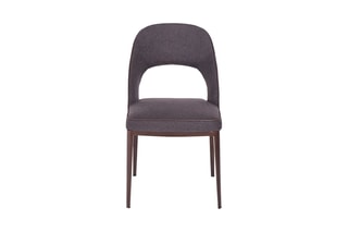 2 chaises Gris foncé et marron