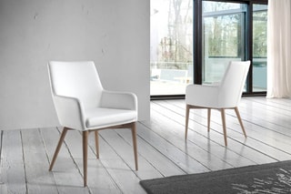 2 chaises Blanc et naturel