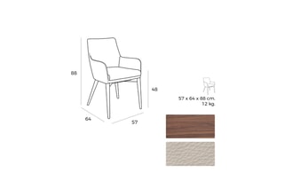 2 chaises Blanc et naturel
