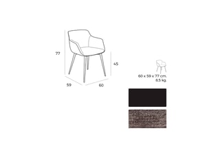 2 chaises Gris et noir