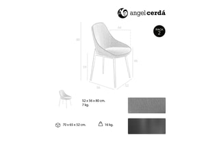 2 chaises Gris et noir