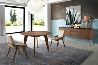 2 chaises Crème et marron
