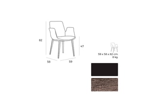 Chaise - Beige et noir