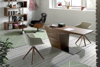 Chaise pivotante - Blanc et naturel