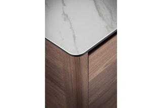 Meuble TV 2 portes - Naturel et blanc