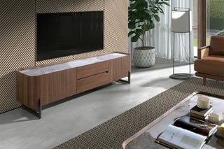 Meuble TV 2 portes - Naturel