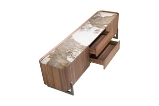 Meuble TV 2 portes - Naturel