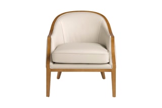Fauteuil - Blanc et naturel