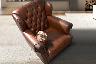 Fauteuil - Marron - En cuir