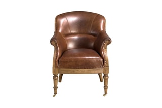 Fauteuil - Marron - En cuir
