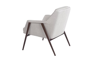 Fauteuil Blanc et marron