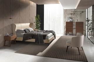 Fauteuil Crème et marron