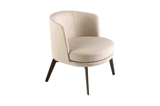 Fauteuil Crème et marron