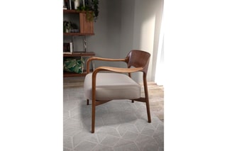 Fauteuil Gris et naturel