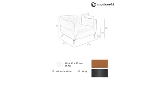 Fauteuil - 
Marron