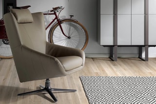 Fauteuil pivotant avec coussin - Taupe