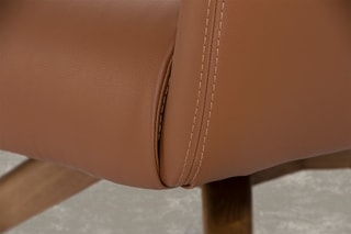 Fauteuil pivotant - Marron et naturel