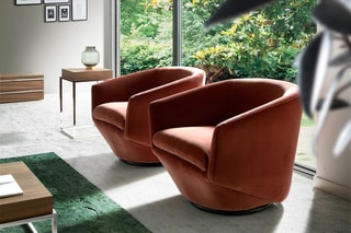 Fauteuil pivotant - Vieux rose