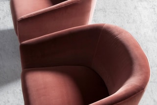 Fauteuil pivotant - Vieux rose