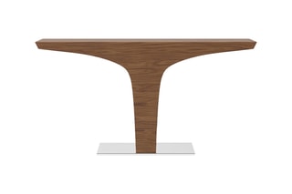 Console - Imitation noyer et argenté