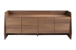 Buffet 4 portes en bois de noyer - 180 x 45 x 75 cm