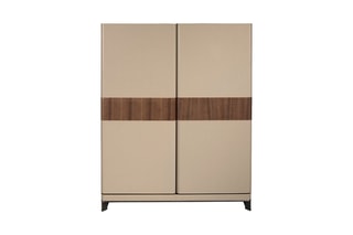Buffet 2 portes en bois de noyer - 120 x 50 x 150 cm
