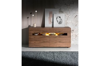 Commode 6 tiroirs Imitation noyer