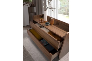 Commode 2 tiroirs en bois - 120 x 75 x 45 cm