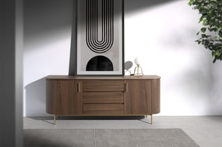Commode 3 tiroirs - Imitation noyer