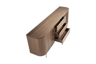 Commode 3 tiroirs - Imitation noyer