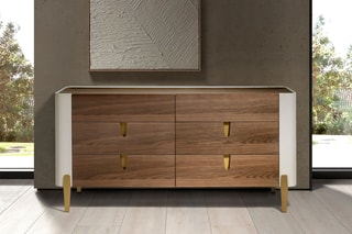 Commode en bois de noyer - 160 x 47 x 76 cm