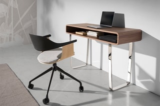 Chaise de bureau - Noir et naturel