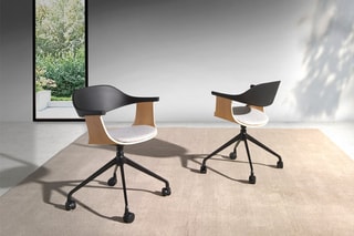 Chaise de bureau - Noir et naturel