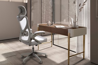 Chaise de bureau pivotante - Gris clair